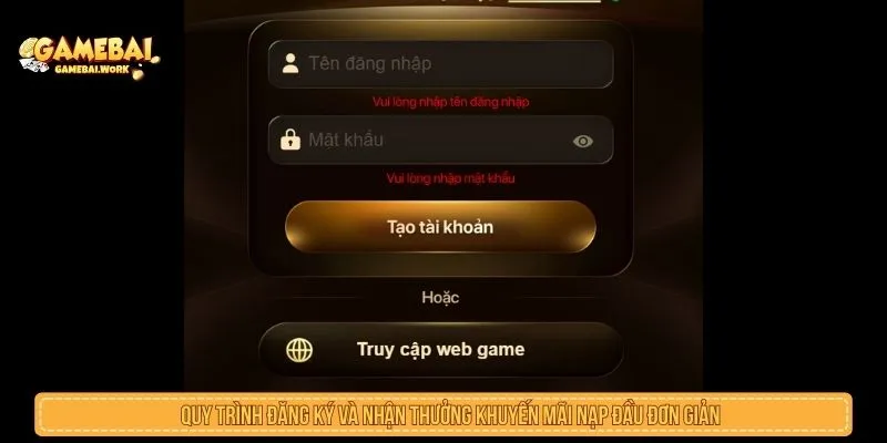 Quy trình đăng ký và nhận thưởng khuyến mãi nạp đầu đơn giản